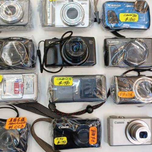 （全港最强Canon CCD相機陣容）有15款佳能ixus和15款Canon Powershot相機在店