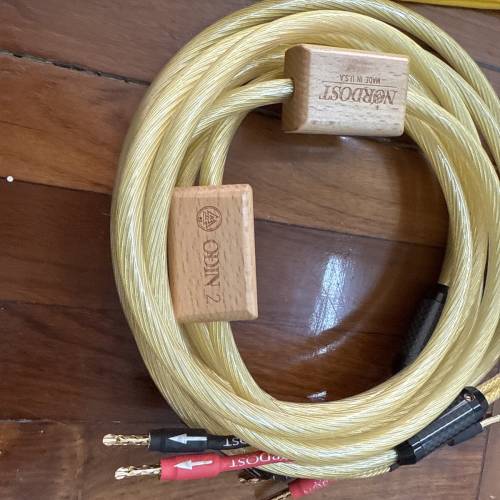 美國奧丁 2 純銀鍍金喇叭線 （全新）DIY