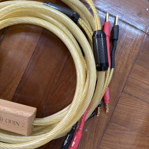 美國奧丁 2 純銀鍍金喇叭線 （全新）DIY