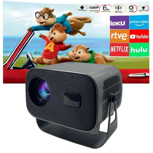 Projector 4K (Newly Upgraded) with Electric Focus, AUTO Keystone, Wifi 6 DUAL