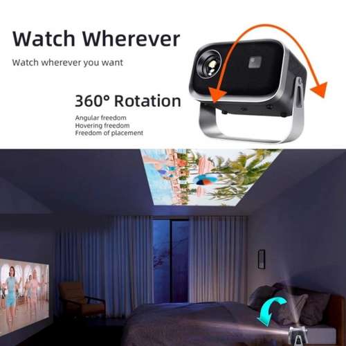Projector 4K (Newly Upgraded) with Electric Focus, AUTO Keystone, Wifi 6 DUAL