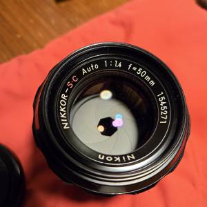 Nikon nikkor 50mm f1.4 sc 少有紅字版