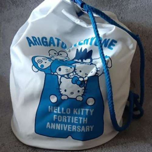 全新 GIORDANO HELLO KITTY 沙灘袋 索袋 背囊 索繩袋 束繩袋