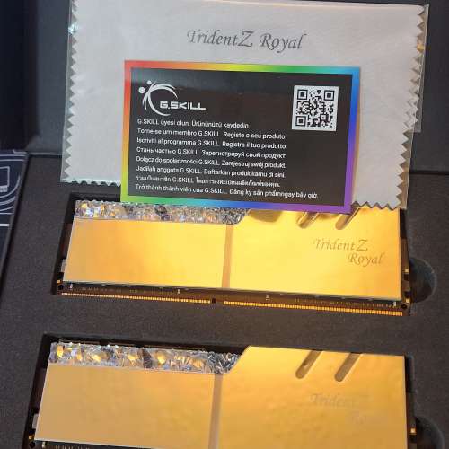 G.Skill 芝奇 Trident Z Royal (皇家戟) DDR4 4000 32GB CL16-19-19-39  (16GB * 2)