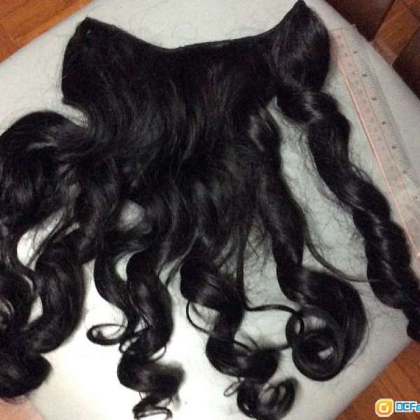 黑色長卷假髮 造型頭髮