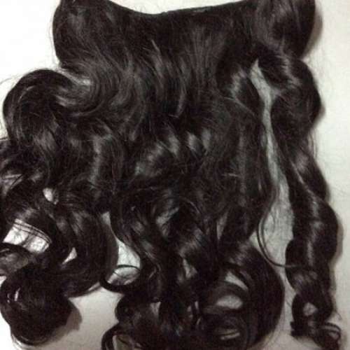 黑色長卷假髮 造型頭髮