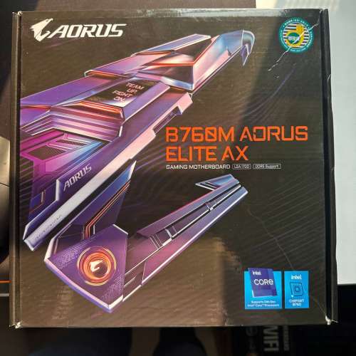 Gigabyte B760m Aorus Elite AX DDR5 (WIFI) 港行有盒
