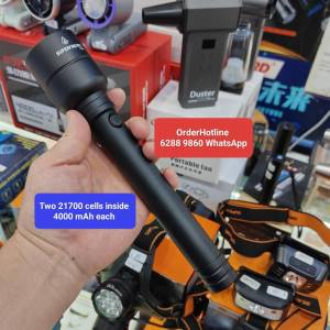 SuperFire Flashlight 強光電筒  🔦 Torch. 1700 lumens. 8000 mAh. USB-C直接充電