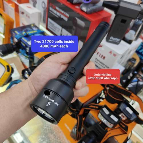 SuperFire Flashlight 強光電筒  🔦 Torch. 1700 lumens. 8000 mAh. USB-C直接充電