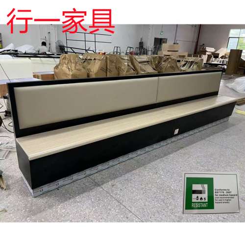 可储物卡位梳化深圳厂家订造批发，面馆靠墙长条卡位度尺订造，15天可发货