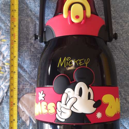 全新米奇老鼠保溫吸管斜孭水壺 Disney Mickey Mouse Vacuum Flask with Straw and ...