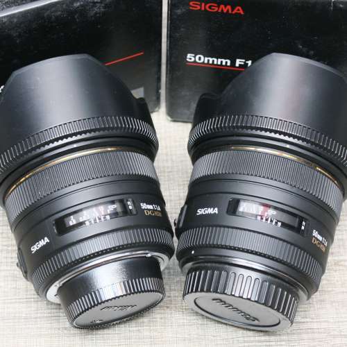 Sigma 50mm f1.4 for Nikon Canon各一支,每支$1200