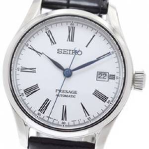 SEIKO精工 Pressage/SARX049-6R15,琺瑯面自勳曰曆手表,本身表帶連蝴蝶扣分加多一條...