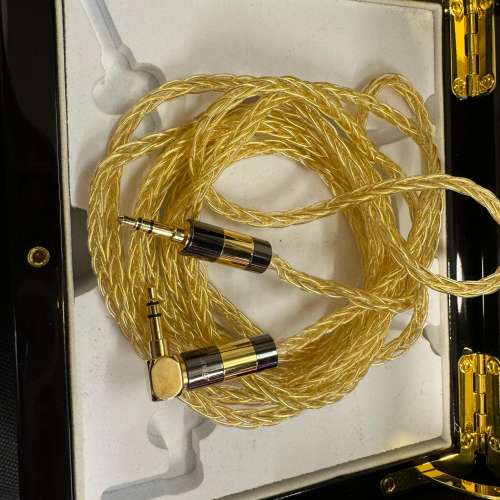 單晶銀鍍4n金 3.5mm aux 對錄線 2.5米