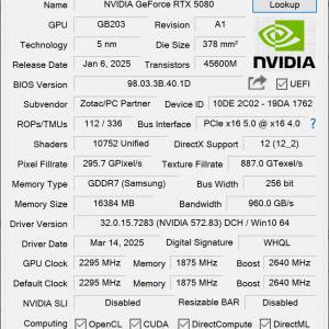 Zotac GAMING GeForce RTX 5080 SOLID OC