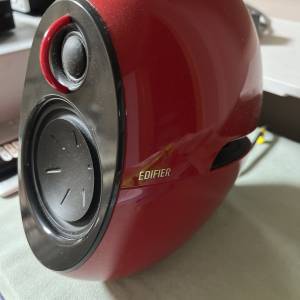 Edifier E225音箱 紅色藍芽書架喇叭