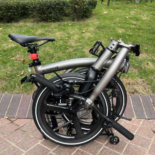 2025 最新款超輕版 ACEOFFIX C5 5速 啞黑色碳前叉 碳三刀 鋁合金折叠車 送前後蛙燈叮...