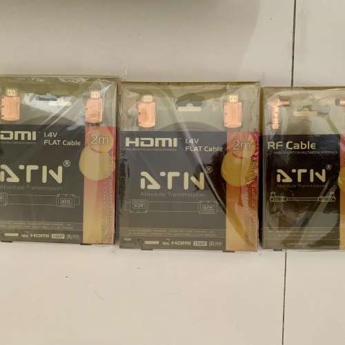 ATN HDMI CABLE 1.4V 2m 扁線 (2 pieces) & RF Cable (1 piece)