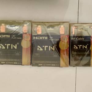 ATN HDMI CABLE 1.4V 2m 扁線 (2 pieces) & RF Cable (1 piece)