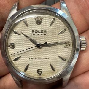 古董勞力士1957年鋼手上鍊手錶, Rolex boy’s size 6246 靚Honeycomb Explorer 369面