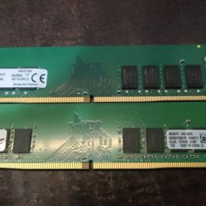 Kingston DDR4 2400 16GB 8Gx2 Desktop Ram 單面