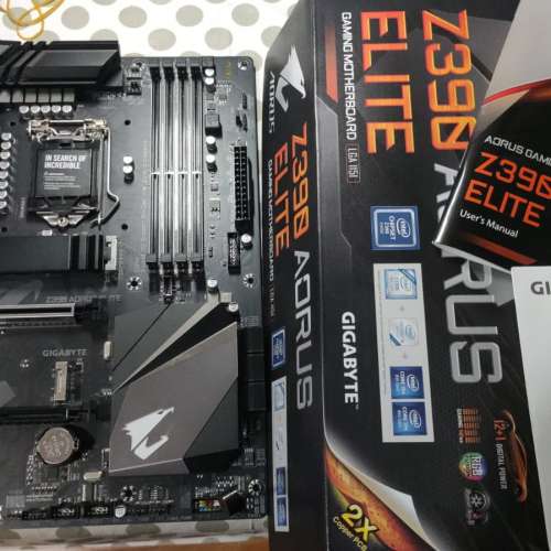 技嘉 Z390 AORUS ELITE ATX主機版 (正版Window10Home啟用碼) Socket 1151 適合8、9...