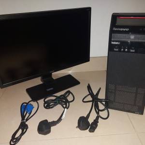 屯門良景輕鐵站交收 Lenovo  Intel® Core™ i5 內置喇叭 電腦一部 + BENQ GW2270 ...