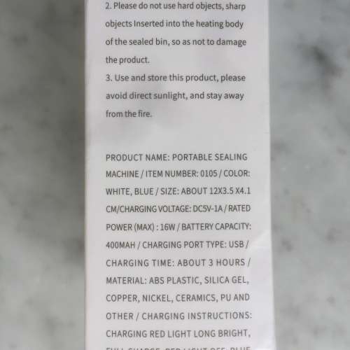 $50 100% 全新 便携式封口機 Portable Sealing Machine (開封兩用 - 迷你便携 | Op...