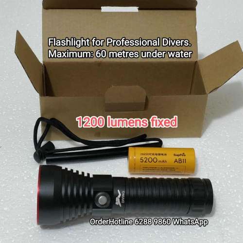 高品質高亮度專業潛水電筒 Premium LED Flashlight for Professional divers