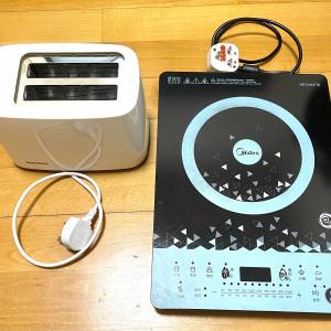 美的Midea電磁爐，miniso 多士爐  100%操作正常 粉嶺交收
