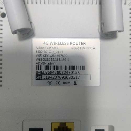CPF903 4G LTE SIM卡 無線路由器WIFI分享器行動網卡