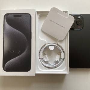 全新 iPhone 15 pro max 256gb eSim+實體sim 黑色 無鎖 原裝無拆 英/澳/日/歐版 no...