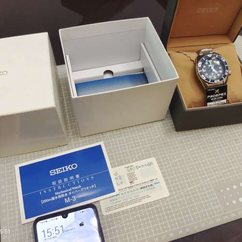 停產 NOS全新Seiko SBDC033 精工絶版細MM 藍面精工第一代6R15機芯  100%全新