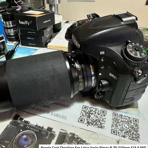 Repair Cost Checking For Leitz Vario-Elmar-R 70-210mm F/4 E60 (1984)