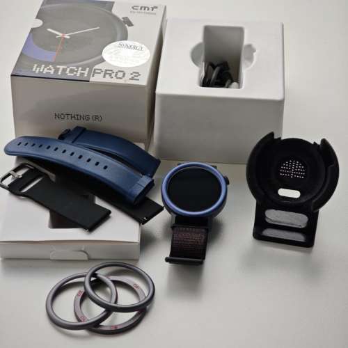 85%新 CMF by Nothing Watch Pro 2 行貨保養至2025年8月 深藍色皮錶帶款 智能手錶 ...