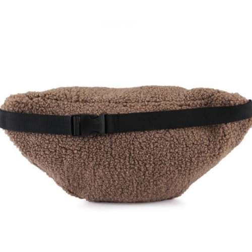 100% NEW - 日本品牌 男女合用腰袋︰Niko and ... Brown Color Logo Bum Bag 啡色毛...