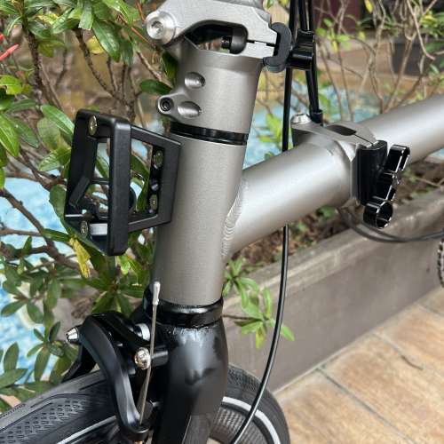 2025 最新款超輕版 ACEOFFIX C5 5速/7速 啞黑色碳前叉鋁合金折叠車 送前後蛙燈叮叮