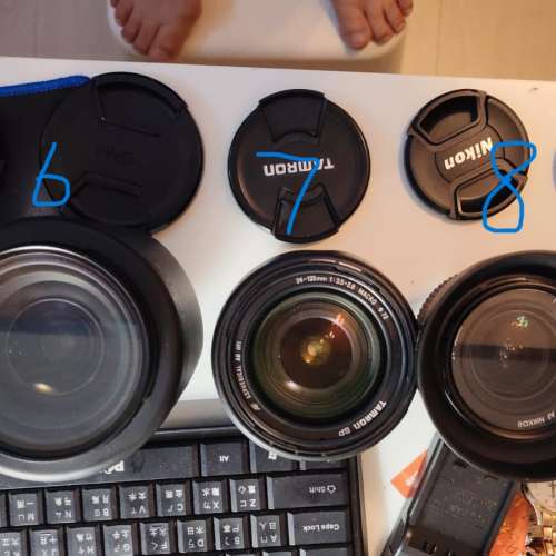 放九支副廠及有原廠NIKON AF或AFD及手動對焦變焦鏡全部共=$6300