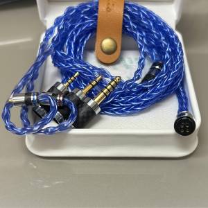 [限量1條](耳機線名:銀鷹)，全新的環繞導體，日本3銀線(純銀,單晶銀,無氧銀)耳機升...