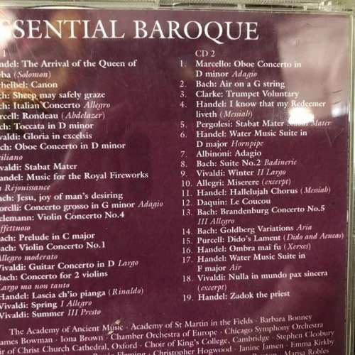 ESSENTIAL BAROQUE ( 2 CD ) ~ OVER 2 1/2HOURS OF SUBLIME MUSIC