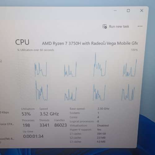 Asus Tuf FX505DU, R7, 3750H, 16GB RAM, 512GB+512GB SSD, 1660ti