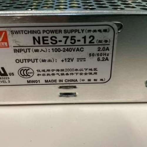 MEAN WELL Switching power Supply LED power supply ( 全新有盒) 12V 6.2A