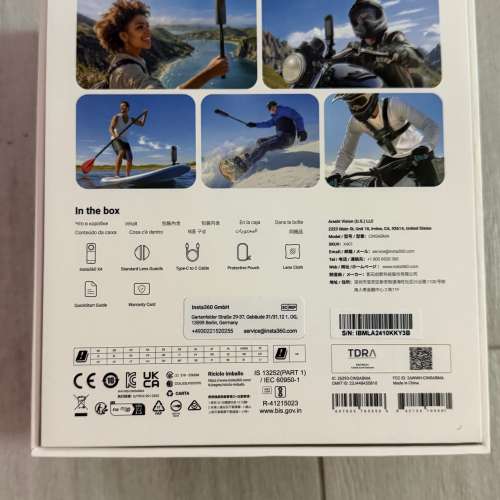 Insta360 X4-8K 全景運動相機 標準套裝 黑色