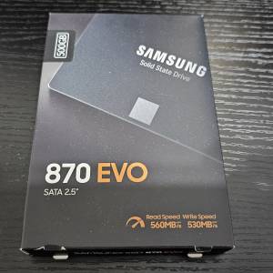 (全新未開封)500GB Samsung 870 EVO SATA III 2.5-inch SSD TLC 三星 固態硬碟