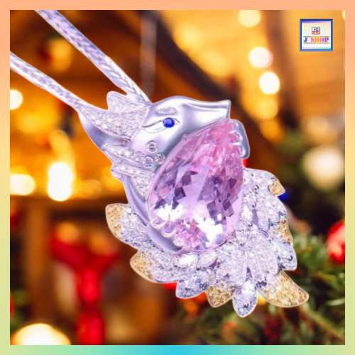 設計獨特耀眼九尾狐粉晶吊咀連頸鏈 *頸鏈可自由更換*《附送精美*紐扣絨布袋*一個 ※...