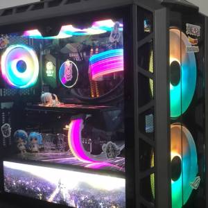 第 10 代 Intel® Core™ i7 處理器 台式水冷電競RGB 電腦主機，高配16G 記憶體，4G...