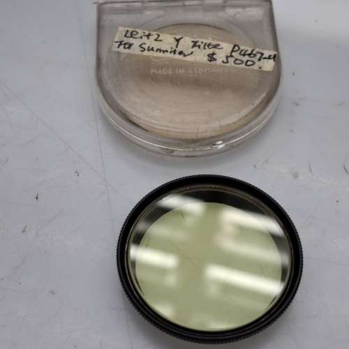 LEICA E39 YELLOW FILTER  LEICA E39 UV FILTER  LEICA YELLOW FILTER FOR SUMMARON