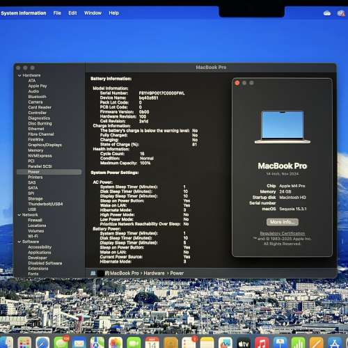 MacBook Pro 14&rdquo; 2024 Silver M4 Pro 24GB Ram 512GB SSD A3401