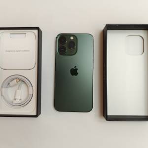 99%新,香港行貨,綠色iphone 13 pro 256gb openline 5G 有盒有配件