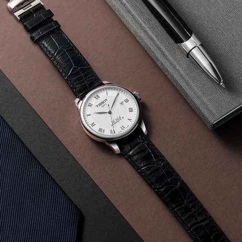 Tissot天梭官方力洛克龔俊同款機械皮帶手錶男錶